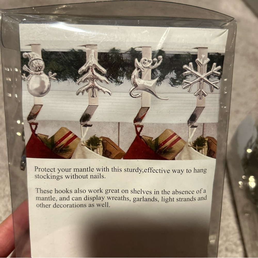 Stocking Holder Hanger Metal 4-Pc Set Christmas Wreath Hat Stocking Hobby Lobby